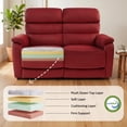 thumbnail image 6 of MCombo Zero Wall Hugger Power Recliner Loveseat with Console for Living Room, RVs, Small Spaces, Fabric, Burgundy, 6 of 9