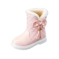 thumbnail image 2 of LvhaoGJOB Girls' Faux Fur Lined Snow Boots with Non-Slip Sole and Warm & Cozy, 2 of 7