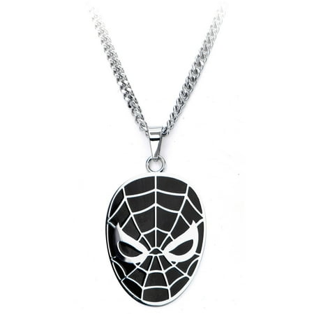 Marvel Spiderman Face Steel Pendant with Chain