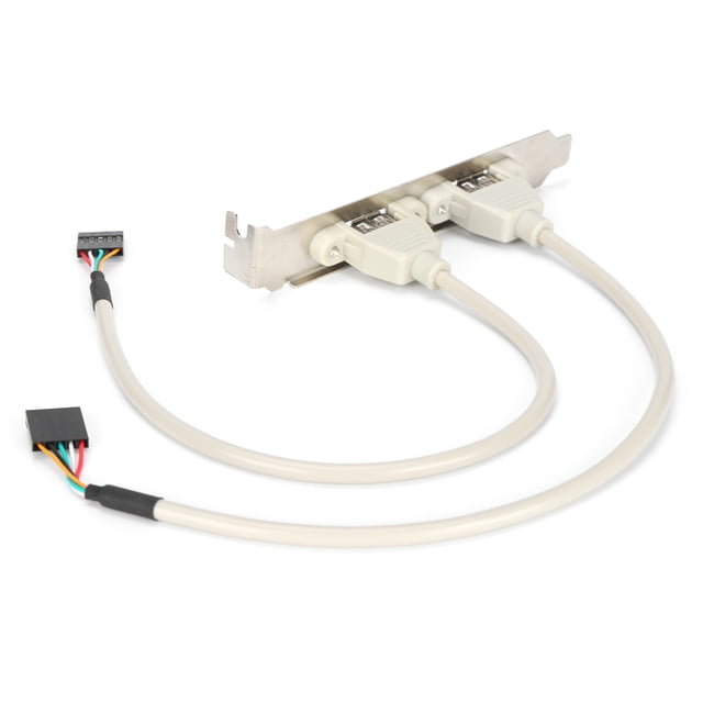 Peahefy Front Panel Expansion 2 Ports USB 2.0 Plug And Play With Slot Plate Bracket Panel Cable Adapter,Internal USB Header,Front Panel Adapter