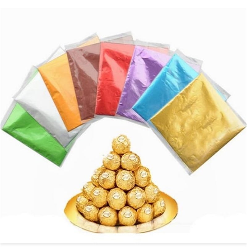 100pcs Square Foil Wrappers For Candy Chocolate Sweets Confectionery N Bn 