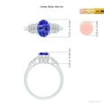 thumbnail image 4 of Angara Natural 1.25 Ct. Tanzanite with Diamond Vintage Inspired Ring in 14K White Gold for Women (Ring Size: 3), 4 of 9