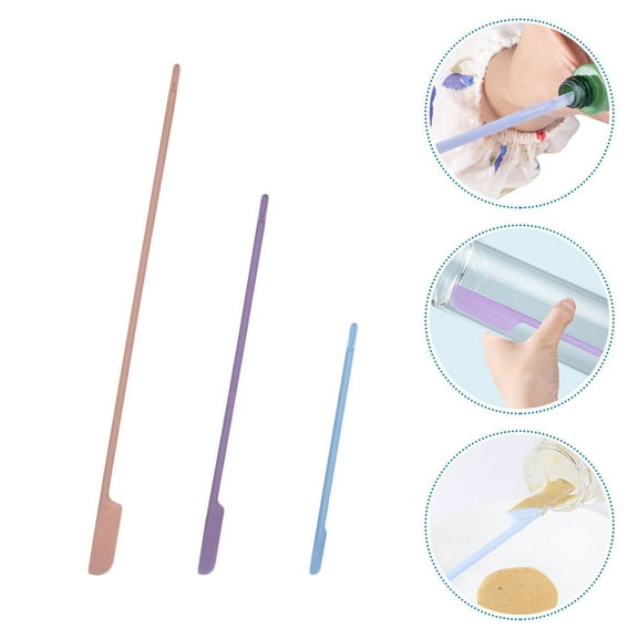 Pretyzoom 3Pcs Face Cream Applicator Silicone Spatula for Cleaning Bottles Home