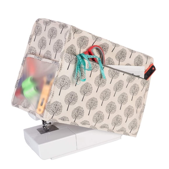 Funda para máquina de coser Yarwo, 43 x 20 x 33 cm, a prueba de polvo, con bolsillos