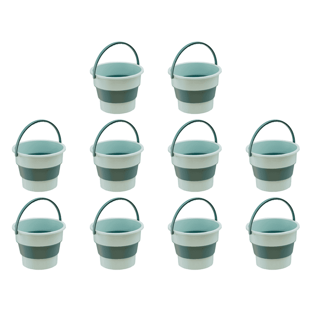 Cubo Almacenamiento Portátil Plegable 17L para Viajes en Casa (ligero) Verde