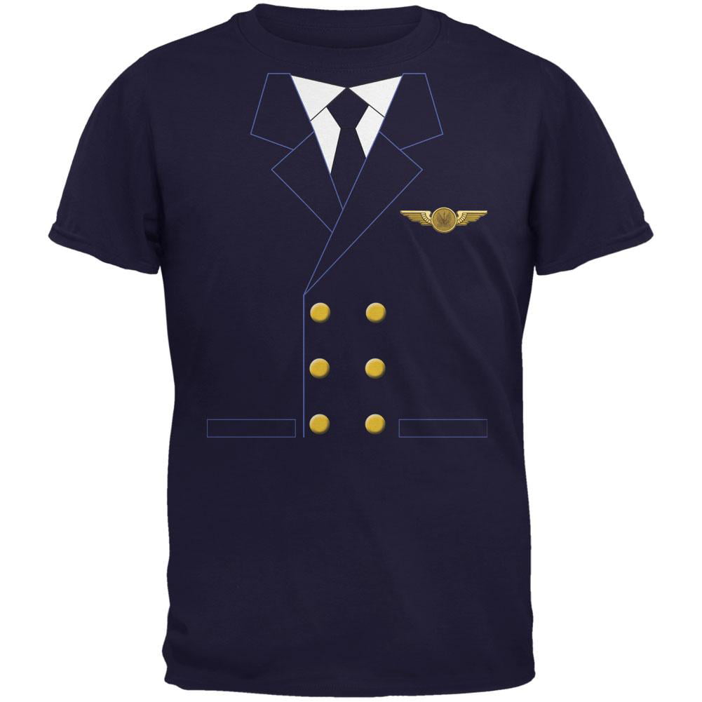 Halloween Airline Airplane Pilot Navy Youth T-Shirt 