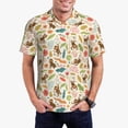 thumbnail image 2 of Balery Monkeys in the Jungle Printed Men’s Short Sleeve Polo Shirt, Midweight Men's Shirt,Golf Polo shirts -4X-Large, 2 of 8