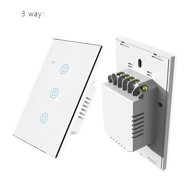 Interrupteur à Panneau Tactile WiFi Interrupteur Intelligent pour la Maison Panneau Indicateur LED en Verre Trempé Interrupteur Mural Tactile