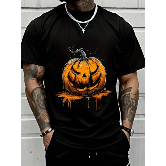 100% Cotton Pumpkin Zombie Ghost Trick Or Treat Halloween Costume T-Shirt Summer Men Halloween T-Shirt