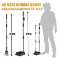 thumbnail image 7 of Metal Dog Pooper Scooper for Yard - 3.2Gal Dog Poop Trash Can Outside with Pedal - Pet Waste Container Outdoor - Stainless Steel Garbage Bucket with Lid - Black Trash Bin, Long Handle Tray and Rake, 7 of 7