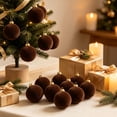 thumbnail image 7 of 15PCS Clearance! Coffee Jumbo Ball Shatterproof Christmas Ornament, Velvet Christmas Tree Balls Decorative Hanging Ornaments, Christmas Decorations, 7 of 7