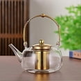 thumbnail image 3 of Thickened Glass Teapot Transparent Teapot Filter Teapot Home Heat- Flower Teapot, 3 of 5