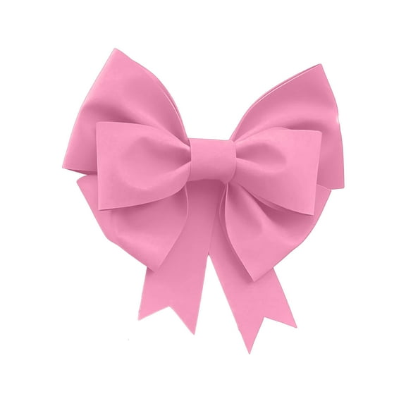 OAVQHLG3B Christmas Valentine's Day Tree Topper Bows, DIY Large Bows for Front Door Flower Wreath, Solid Bows for Holiday Ornament (Pink, 19.6" * 23.6")