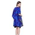 thumbnail image 5 of Royal Blue Short Kaftan Dress Women's Plus Size Paisley Ladies Caftan Dresses, 5 of 7