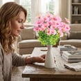 thumbnail image 2 of Flores artificiales de seda con tallos falsos de aspecto realista para decoración del hogar, sala de estar, mesa, oficina y bodas – No requieren mantenimiento., 2 of 6