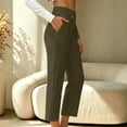 thumbnail image 4 of Ashirexll High Waisted Pants for Women Fall Fashion Golf Straight Button Closure Work Pants with Side Pockets for Outdoor, 4 of 6