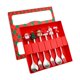 thumbnail image 4 of Juego de 6 cucharas y tenedores navideños, cubiertos navideños para regalo de cocina. rojo 6D, 4 of 9