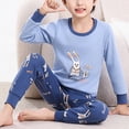 thumbnail image 7 of TOWED22 Toddler Baby Girl Boy Clothes Set 2 Piece Long Sleeve Sweatshirt Tops Elastic Waist Joggers Pants Funny Print Outfits Clothing(Sky Blue,2-3 Y), 7 of 7