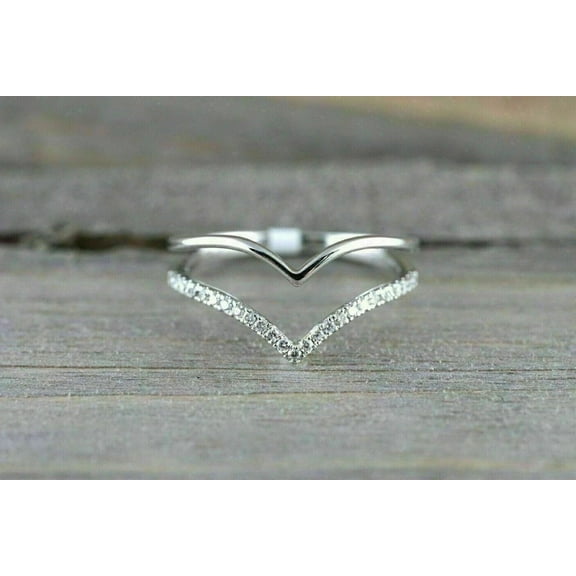 Plated Gold White 14K Ring Guard Wrap Enhancer Moissanite White Cut Round Ct 1