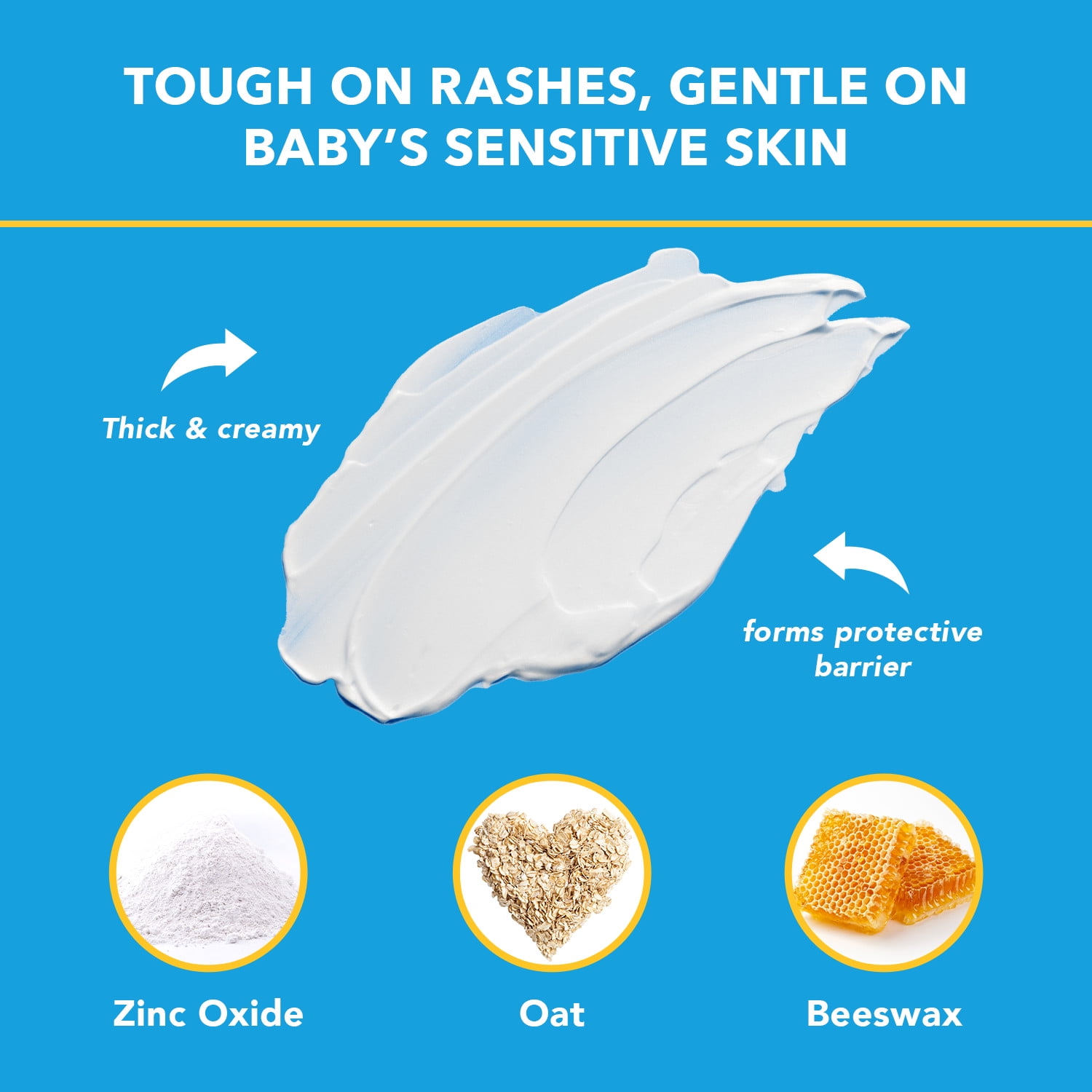 (3 pack) Triple Paste Diaper Rash Cream, Hypoallergenic Medicated Skin Ointment for Babies, 8 oz