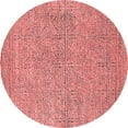 thumbnail image 1 of Ahgly Company Indoor Round Solid Red Modern Area Rugs, 3' Round, 1 of 4