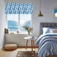 thumbnail image 6 of Window Valance for Kitchen,Ocean Sharks Octopus Starfish Rod Pocket Curtain Valances Short Curtains Drapes Panel,Blue Marine Creature Seamless Window Treatment Topper for Living Room Bathroom Bedroom, 6 of 9