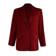 thumbnail image 1 of Vedolay Womens Fall Tops Womens Lapel Neck Long Sleeve Blazer Button Front Fashion Jacket,Red S, 1 of 4
