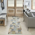 thumbnail image 2 of Nourison Astra Machine Washable Mid-Century Modern Blue Green Multi 2'2" x 8' Area Rug (2x8), 2 of 8