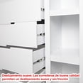 thumbnail image 4 of Cajonera mueble recamara 4 cajones jaladeras metalicas jade blanco R21 R21 Muebles Jade Moderna Cajonera, 4 of 7
