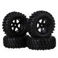 thumbnail image 1 of BQLZR Plastic 6-spoke Wheel Rim 96mm Rubber Tyre for RC 1:10 Rock Car Set of 4, 1 of 5