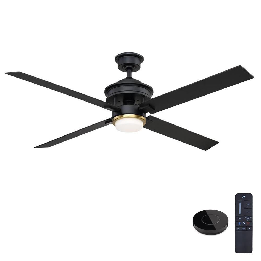 Home Decorators Collection Lincolnshire 60 in. LED Matte Black Ceiling