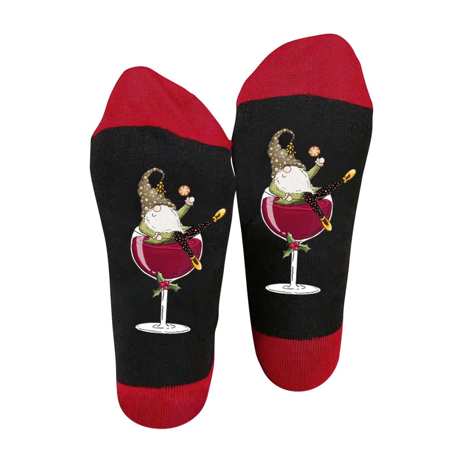Syhood 4 Pairs Christmas Wine Socks Novelty Funny Wine Socks Fuzzy Cozy  Wine Socks If You Can Read This Socks Gift Packaging