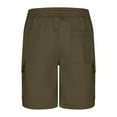 thumbnail image 6 of Mens Shorts Solid Color Straight Cargo Pants Multi Pockets Casual Shorts, 6 of 6