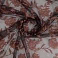 thumbnail image 2 of Zelouf Tabithia Floral Metallic Embroidery On Mesh  , Sewing, DIY, Crafts Fabric by the Yard, Black/lavender, 20 Yard, 2 of 3
