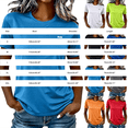 thumbnail image 3 of Womens Running Shirts Summer Quick Dry Crewneck Short Sleeve Basic Tee Women Soft Breathable Tshirt Slim Dry Fit Shirts Workout Tops Athletic Yoga Sports Tshirts, Light Blue S, 3 of 8