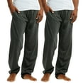 thumbnail image 1 of Men's Knitted Pajama Sweat Pants with Drawstring (Charcoal, L), 1 of 4