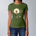thumbnail image 4 of NAMTYQX Cute Tops for Women Cool Short Sleeve Basic Stretchy Round Neck mit Muster Graphic Loose Fit Plus Size Womens T Shirts Army Green Size L, 4 of 5
