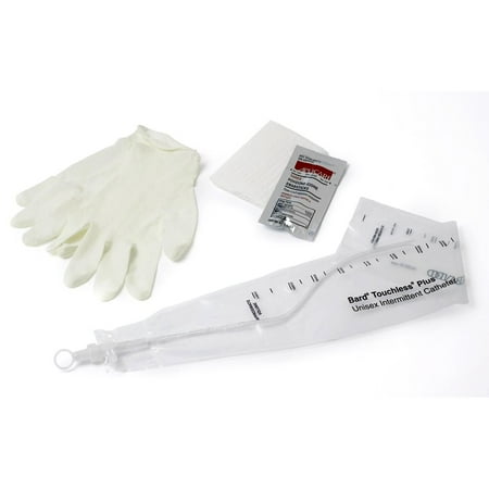 Touchless female red rubber intermittent catheter kit 14 fr 1100 ml part no. 4a2056 (1/ea)