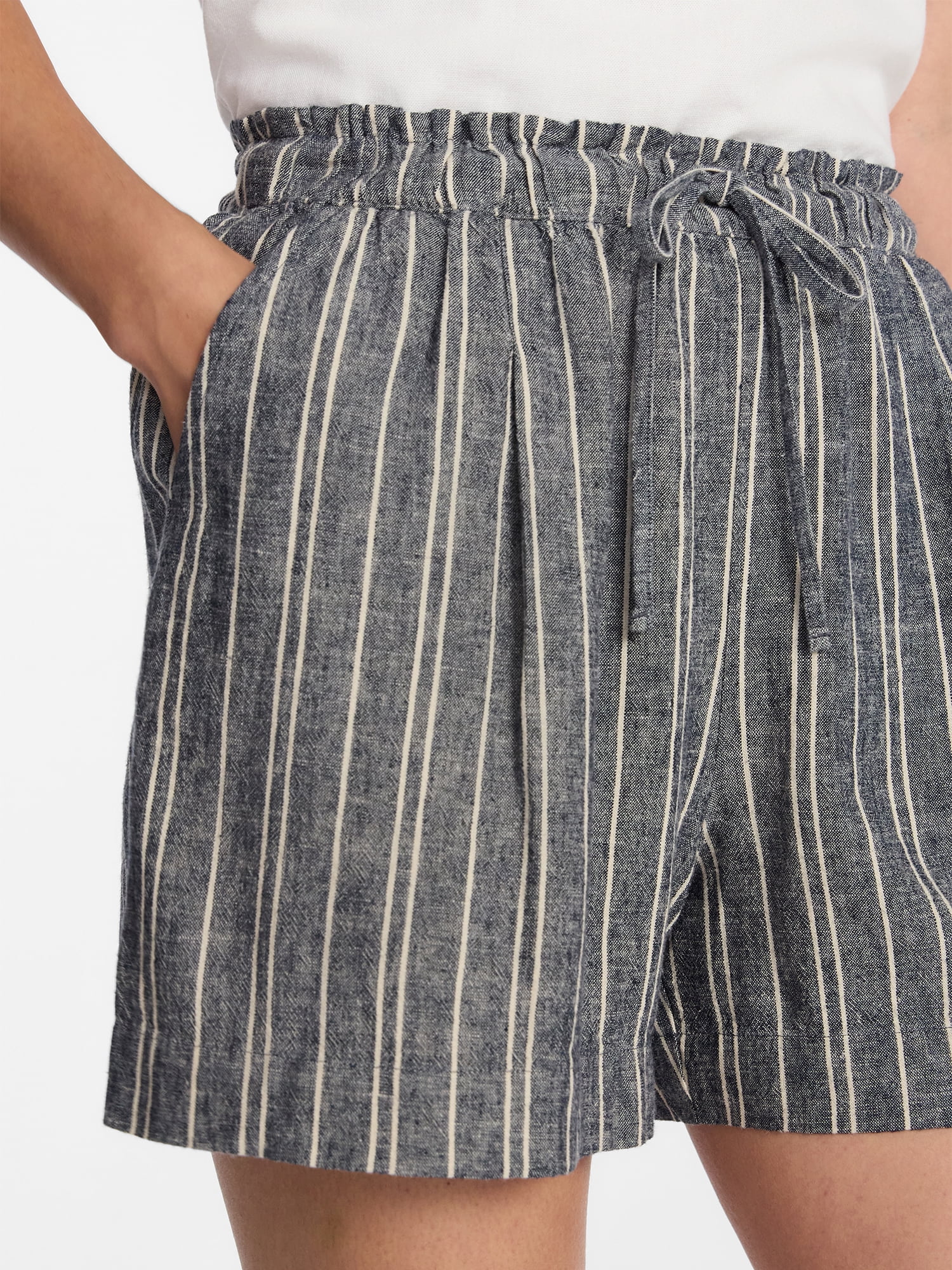 Time and Tru Women's Linen Blend Shorts, Sizes XS-XXXL