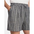 thumbnail image 5 of Time and Tru Women's Linen Blend Shorts, Sizes XS-XXXL, 5 of 6