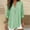 Green, variant on SNKSDGM Women's Plus Casual Easter Shirts Womens Tops Trendy Going Out Women's 2025 Summer Fashion Casual Solid V Neck Plus Size Blouse Casual 3/4 Sleeve Blouse Top Women's Tops Short Sleeve Sexy