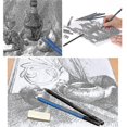 thumbnail image 3 of Juego de 33 piezas de juego de dibujo profesional para bocetos Bolsa Kit de lápiz de carbón de grafito Suministros de pintura para estudiantes de arte Artistas escolares, 3 of 5