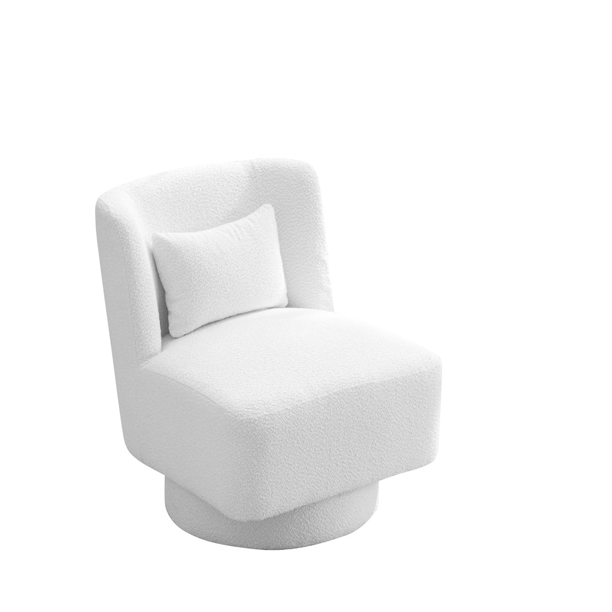 Swivel Accent Chair, 360 Degree Club Chair Upholstered Armless Sofa