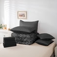 thumbnail image 6 of Feelyou Grey Damask Flower Twin Bedding Sets 7pcs, Tribal Gothic Skull Comforter Set, 6 of 8