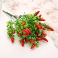 thumbnail image 5 of 10 Uds. Ramo de pimiento Artificial, ramo de Chile falso, frutas de simulación, manojo de pimienta, planta falsa de plástico para decoración de fiesta en casa y oficina, 5 of 5