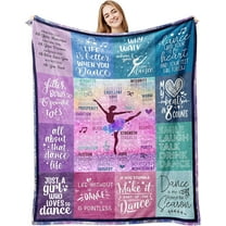 Dancer Gifts Blanket 60’’x50’’, Dance Recital Gifts for Girls/Teens/Dance Teachers/Dance Team, Ballet Dance Teacher Appreciation Gifts, Best Birthday Gifts for Dance Lover Throw Blanket