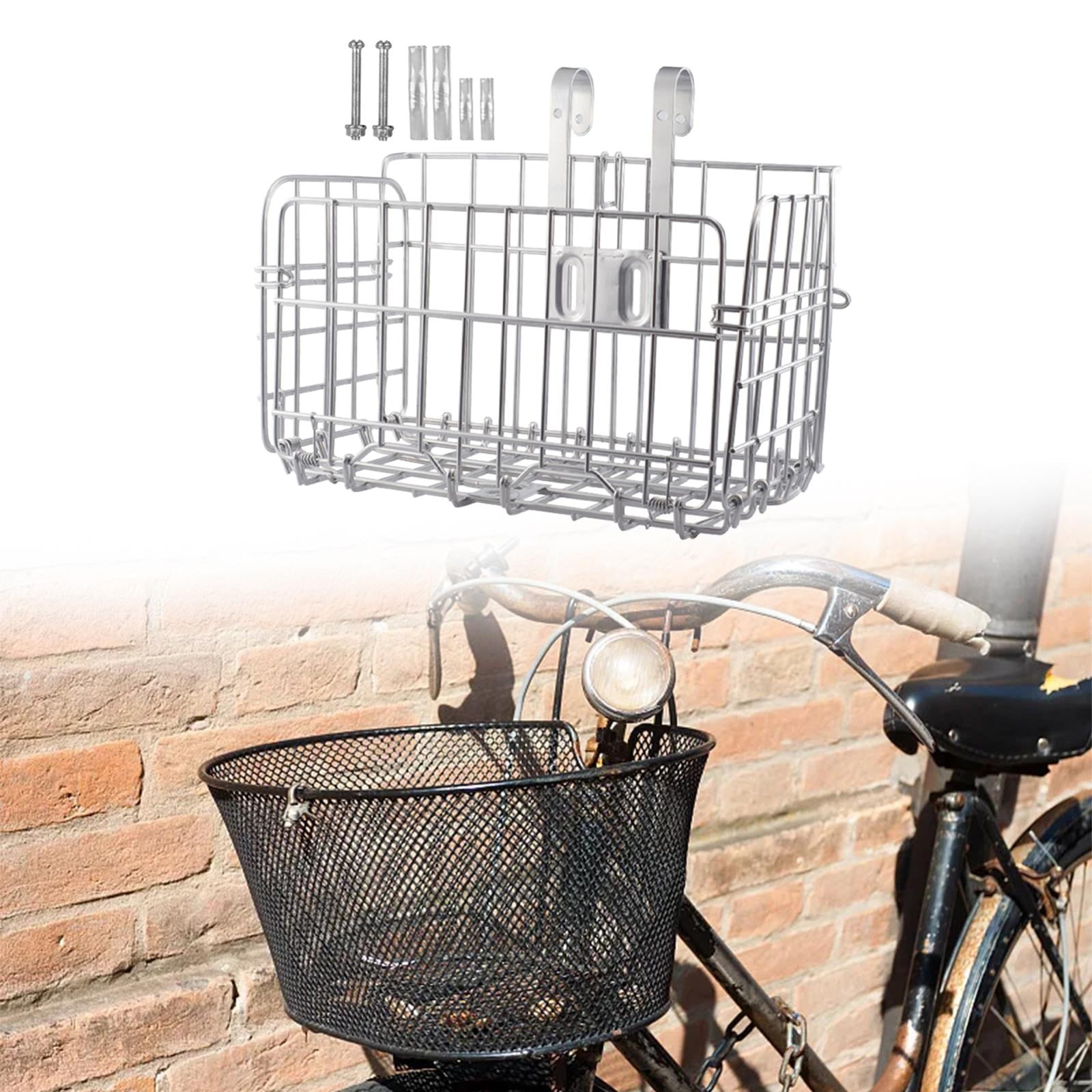 Folding Bike Front Basket Storage Easy Installation Bike Front Cargo Basket