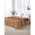 thumbnail image 6 of King Flat Sheet Only Please Remove Your Shoes Text Soft Microfiber Cooling Bedding Sheets Black Footprint on Brown Flat Bed Sheet for Hotel,Home Decor, 6 of 9