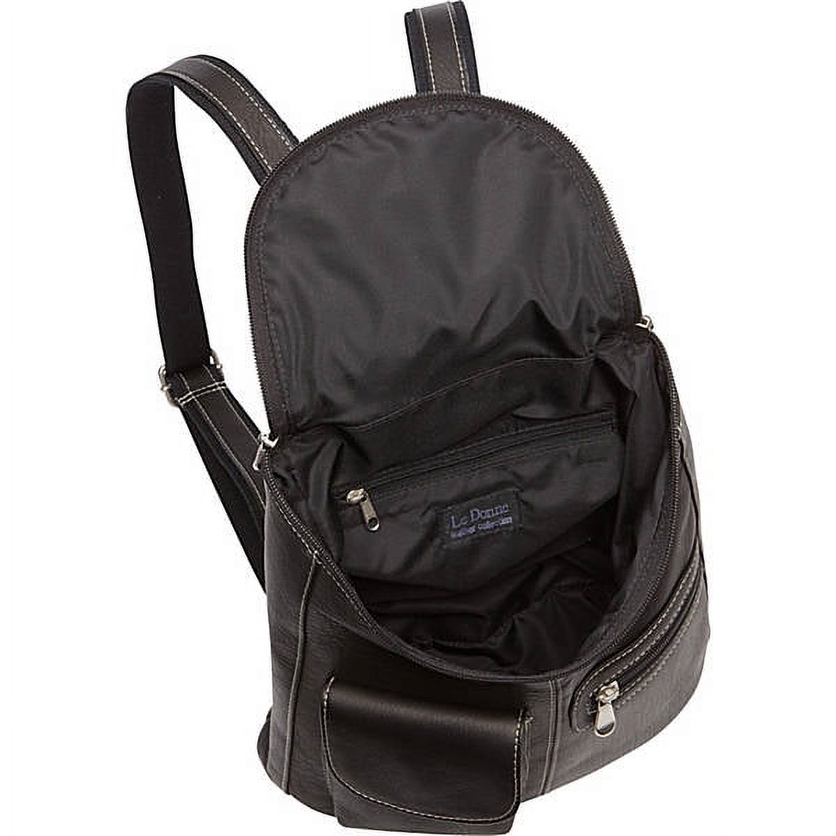 Le Donne Leather Lafayette Classic Backpack LD-9108 - image 3 of 5