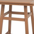 thumbnail image 4 of Costaelm 30" Square Outdoor Patio Counter High Bistro Bar Table With Umbrella Hole, All-Weather Patio Bar Table , Teak, 4 of 9